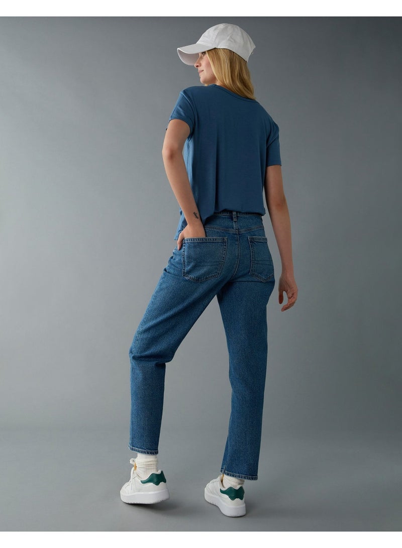 American Eagle AE Stretch Super High-Waisted Ankle Straight Jean - Image 3